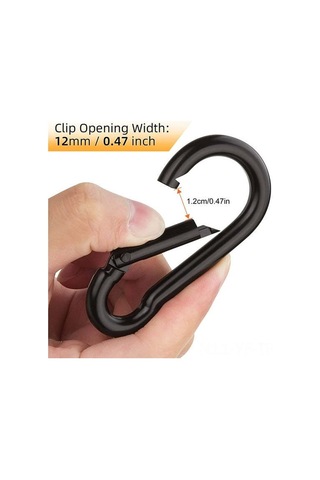 Yifomall 8 Adet M8 Paslanmaz Çelik Ağır Duty Sırt Çanta Kanca, 80 Mm Siyah, 230 Kg Yük Kapasitesi, Piknik, Kamp Ve Dış Etkinlikler İçin Çok Renkli