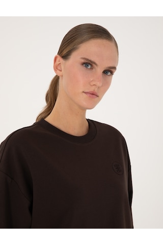 Pierre Cardin Kadın Kahverengi Sweatshirt 50314963-vr029 Kahverengi