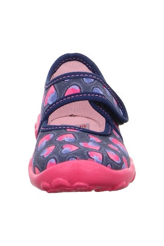 Superfit Bonny Kız Çocuk Ev Kreş Ayakkabısı Kalpli - Lacivert Pembe 800283-8800 Lacivert - Pembe