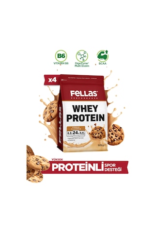 Whey Protein Tozu Kurabiye Aromalı 525 G X 4 Adet Kurabiye