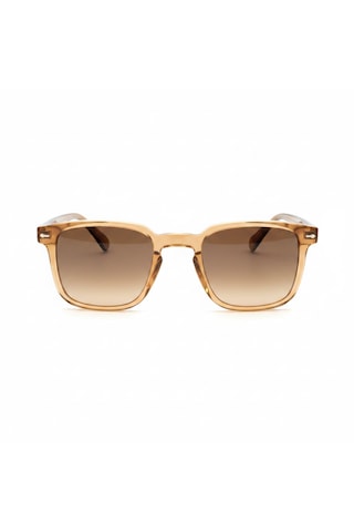 Glazento Amber Şeffaf Çerçeveli Unisex Güneş Gözlüğü Açık Kahverengi