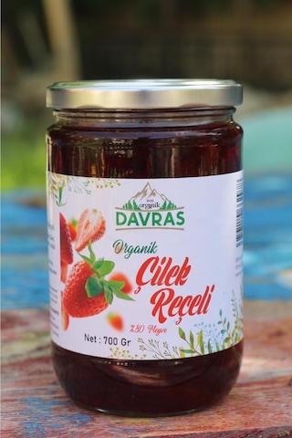 Davras Organik Çilek Reçeli 700 G