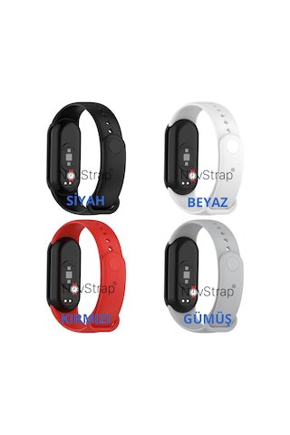 Novstrap Xiaomi Mi Band 8 Uyumlu Kordon 1 1 Tam Uyumlu Klasik Jel Silikon Miband 8 Kordon Kayış
