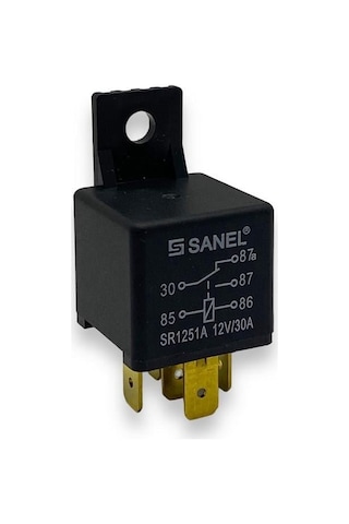 Sanel 12v Röle 5 Uçlu 30 A