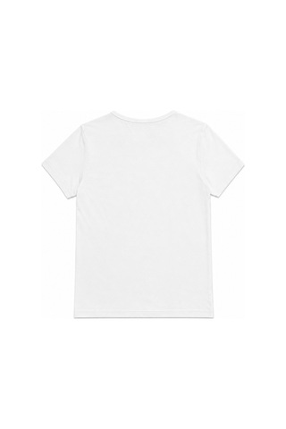 Vadon 1003 Kadın Pamuklu Slim Fit Bisiklet Yaka Yumuşak Dokulu Basic T-shirt Beyaz