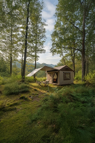 10-12 Kişilik Oxford Kumaş Şişme Çadır 350x350x250cm Su Geçirmez Pu4000+mm Haki Yeşil