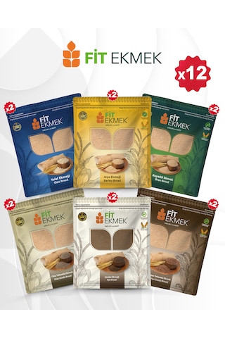 Fit 2li Kepekli ,2li Yulafli ,2li Chia ,2li Arpa ,2li Çavdar Ve 2li Keten Tohumlu Lavaş Ekmeği 300gr