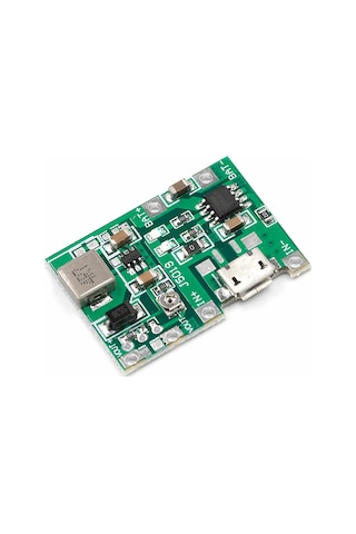 Alkatronik-Tp4056 18650 Lityum Pil Şarj Micro Usb Ayarlı Voltaj Yükseltici
