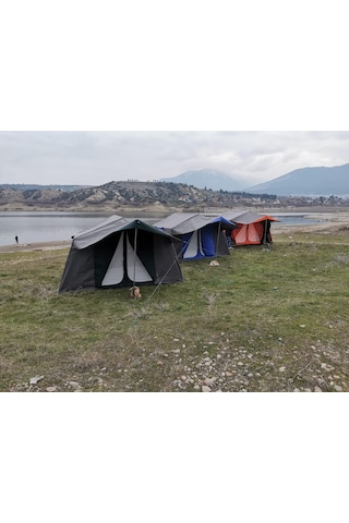 Oba Çadır - 2 Odalı Kamp Çadırı 4 Kişilik Kapı Sineklikli Yeşil - Gri