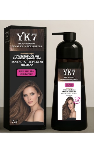 Yk7 Kozmetik Fındık Kabuğu 7.3 Beyaz Kapatıcı Şampuan 300 Ml.