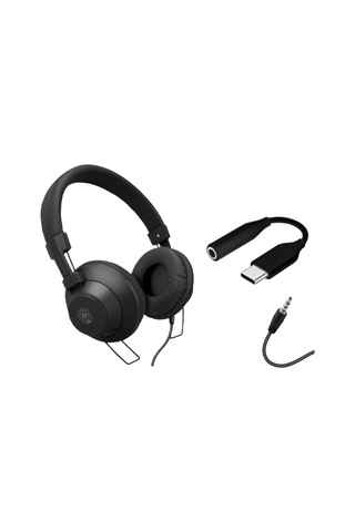 Hypergear V50 Type-C ve 3.5 Mm Jack Girişli Mikrofonlu Kablolu Kulaküstü Kulaklık Siyah