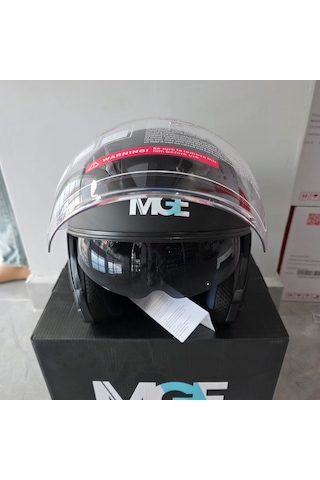 Çenesiz Kask Jk528-1 Mge Vizörlü Mat Siyah Xl