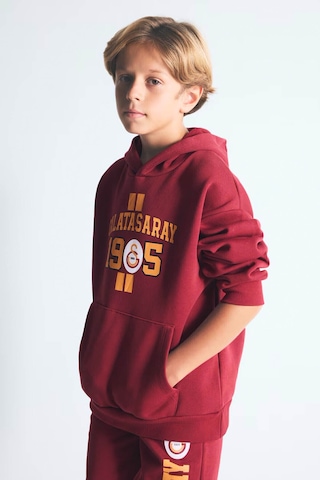 Defacto Galatasaray Baskılı Kanguru Cepli Kapüşonlu Sweatshirt Erkek Çocuk I6540a826wnrd119 Kırmızı-rd119