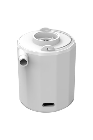 Mufunye Beyaz Mini Elektrikli Hava Pompa, 3 Işık Modu Hafif/parlak/sos , Usb Şarjlı, 3.5kpa Basınç, 180l/dak Hız, Dış Mekan Kullanıma Uygun