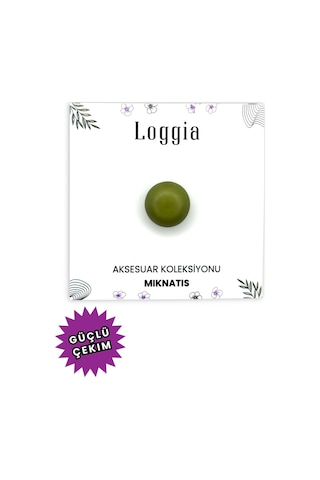 Eşarp Ve Şal Mıknatısı Soft Haki Yeşil Renk - Başörtü Tutucu Kadın Tesettür Aksesuar Mıknatıs Haki