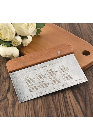 Vkemall Fırıncı Kaliteli Paslanmaz Çelik Hamur Kesici - Pasta, Pizza Ve Tava İçin Mutfak Aleti, Ticari Seviye Tezgah Silici Ve Kırıcı Gümüş