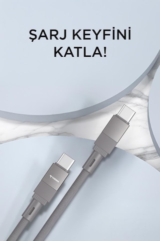 Torima U18 Type-C To Type-C Data Şarj Kablosu