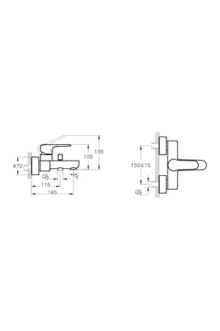Root Round A42725 Banyo Bataryası, Krom Diğer