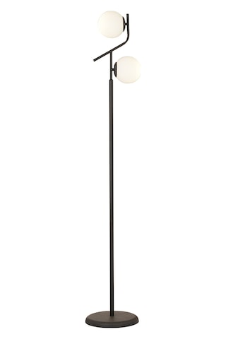 Velar Siyah Beyaz Camlı Modern Tasarım Metal Lambader
