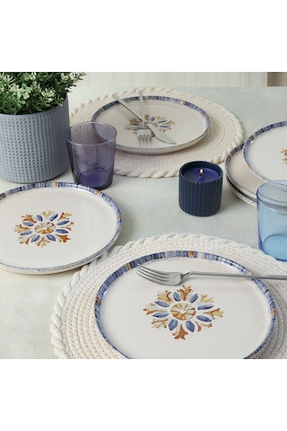 Keramika Sapphire Nordıc Pasta Tabağı 22 Cm 6 Adet 22746 Çok Renkli
