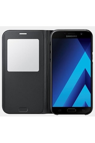Galaxy A7 2017 İle Uyumlu S View Cover Siyah Ef-ca720pbegww
