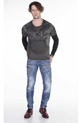 Cipo & Baxx Cl265 Slim Fit Kanat Baskılı Erkek Sweatshirt 001