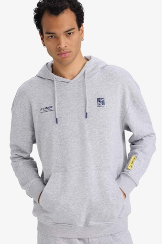 Defacto Boxy Fit Kapüşonlu Sweatshirt F8656ax26spgr389 Gri-gr389
