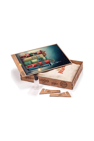 King Of Puzzle Fantastik Kitap Evler Ahşap Puzzle 1000 Parça