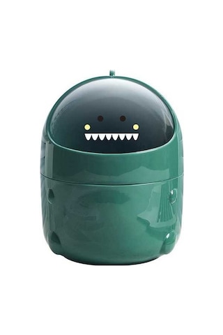 Fastbuy Mini Çöp Kutusu, Küçük Kapaklı Masaüstü Çöp Kutusu, Yeşil, Ofis İçin Masa Üstü Çöp Kutusu