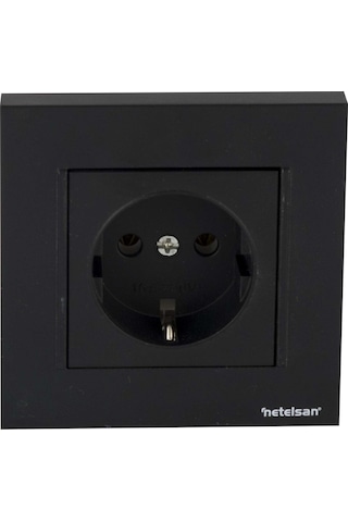 Netelsan Byobu Siyah Top. Priz + Çerçeve