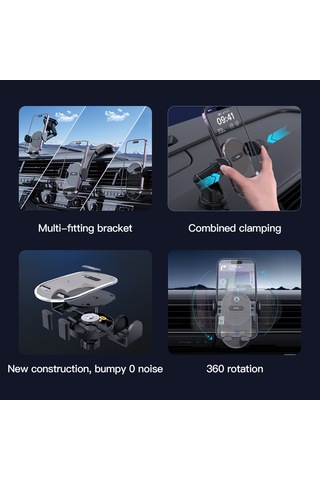 Totu Dcts-019 Ming Serisi Araç Tutucu, Hava Çıkışlı Versiyon Yarı Saydam Siyah