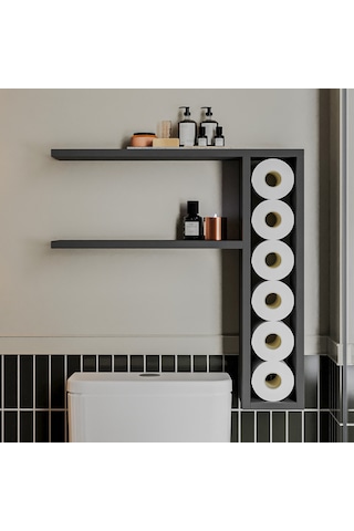 Tiny Duvar Rafı Duvara Monte, Modern Tasarım Antrasit