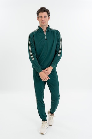 Maraton Comfort Erkek Dik Yaka Yeşil Sweatshirt Yeşil