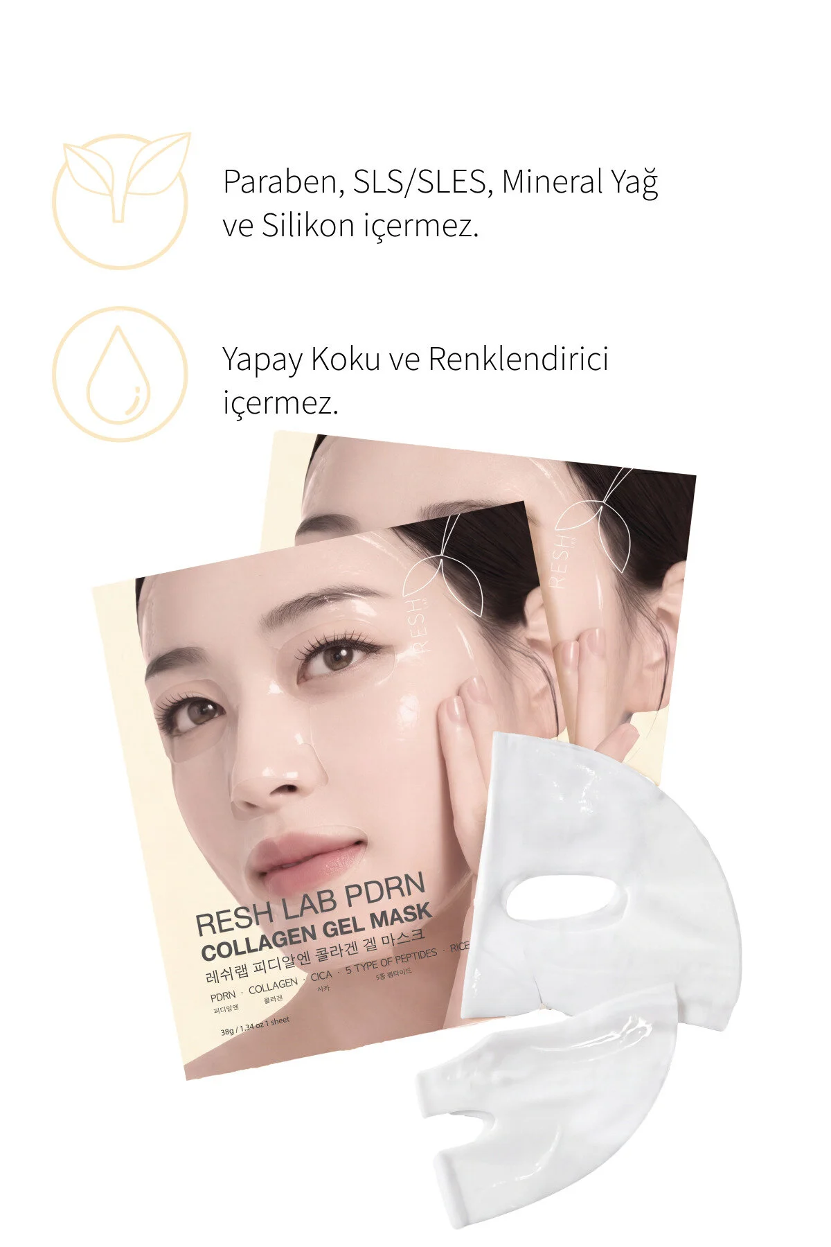 Resh Lab Pdrn Collagen Gel Mask - Kolajen Ve Pdrn İçeren Hydrogel Yüz Maskesi