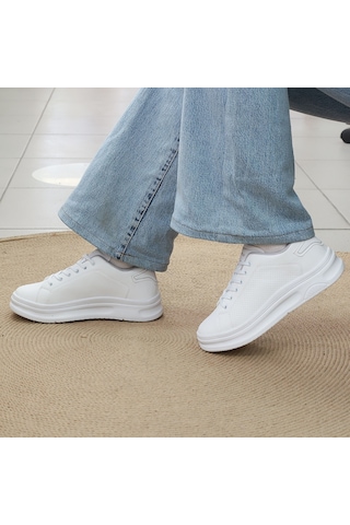 2230-conpax Mcqueen Modeli Anatomik Tabanlı Üst Kalite Unisex Sneakers Ayakkabı Beyaz