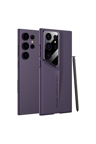 Galaxy S23 Ultra Kılıf Ultra İnce Kamera Korumalı Sert Rubber Zore Procase Kapak Mor