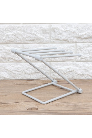 Kangvka Plastik Katlanabilir Havlu Ve Biberon Depolama Rafı - Gri, Sağlıklı, Dayanıklı, Oda Düzenini Sağlar Gri