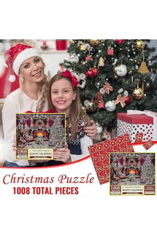 Noel Advent Takvimi Yapboz Bulmacası 1008 Parça Sx