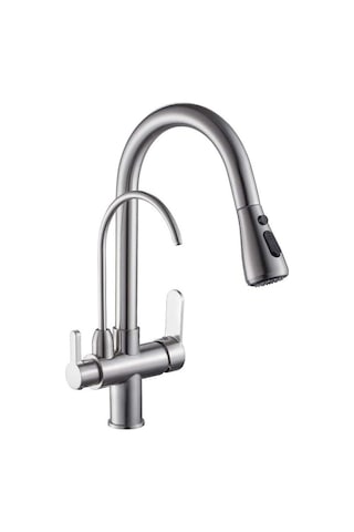 Fleko Arıtmalı Spiralli Pull-out Mutfak Bataryası Krom