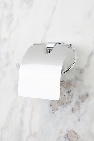 Multistore Mini Serisi Krom Geniş Kapaklı Tuvalet Kağıtlığı Wc Kağıtlık Tuvalet Kağıdı Askısı Gri
