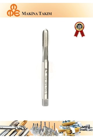 Mte M5x0,8 Normal Vidalı Düz Kanallı Makina Kılavuzu Hss