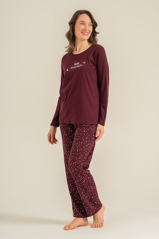 Arnetta Kadın Just Close Your Eyes Mor Uzun Kol Pijama Takım Ar3774-s-v1 Ar3774-s-v1
