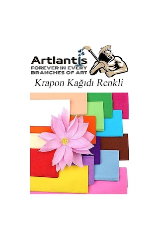 Krapon Kağıdı 10 Renk 50x200 Cm 1 Paket Grapon Kağıdı Karışık Renkli 10'lu Okul Sınıf Kreş Genel