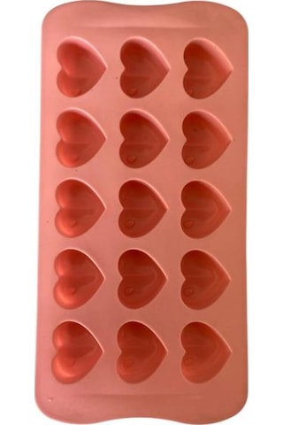 Silikon Çikolata Kalıbı Kalp Damlalı 21 11 Cm