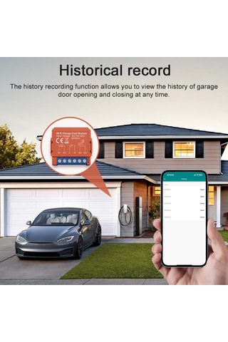 Springsun Tuya Wifi Akıllı Garaj Kapısı Zamanlayıcı Modülü - Otomatik Açma/kapama Kontrol Cihazı Ac100-240v Kırmızı