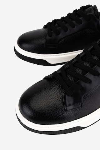 Valmenti Erkek Hakiki Deri Siyah Sneakers & Spor Ayakkabı 1212 2504 Erk Ayk Y26 Syh Fltr/syh Met