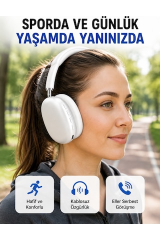 Stereo Ses Kaliteli Bluetooth Kulaklık Katlanabilir Ve Ergonomik Tasarım Yeni Nesil - Lisinya