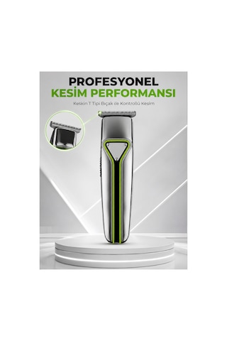 Şarjlı Saç Sakal Tıraş Makinesi T Başlıklı 1 2 3 Mm Taraklı Kablolu Ve Kablosuz