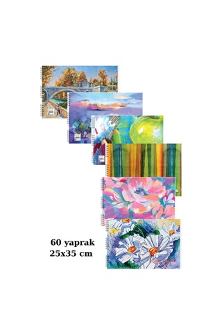 25x35 Cm 60 Yaprak Resim Defteri Spiralli 1 Adet