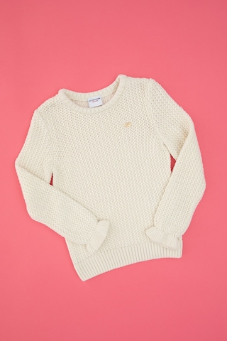 U.S. Polo Assn. Kız Çocuk Bisiklet Yaka Krem Kazak 50316269-VR256